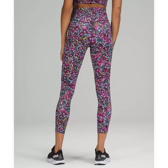 Lululemon Base Pace HR High Rise Tight 25" PLUS Size 20 Pant Floral NWT … - Picture 3 of 9